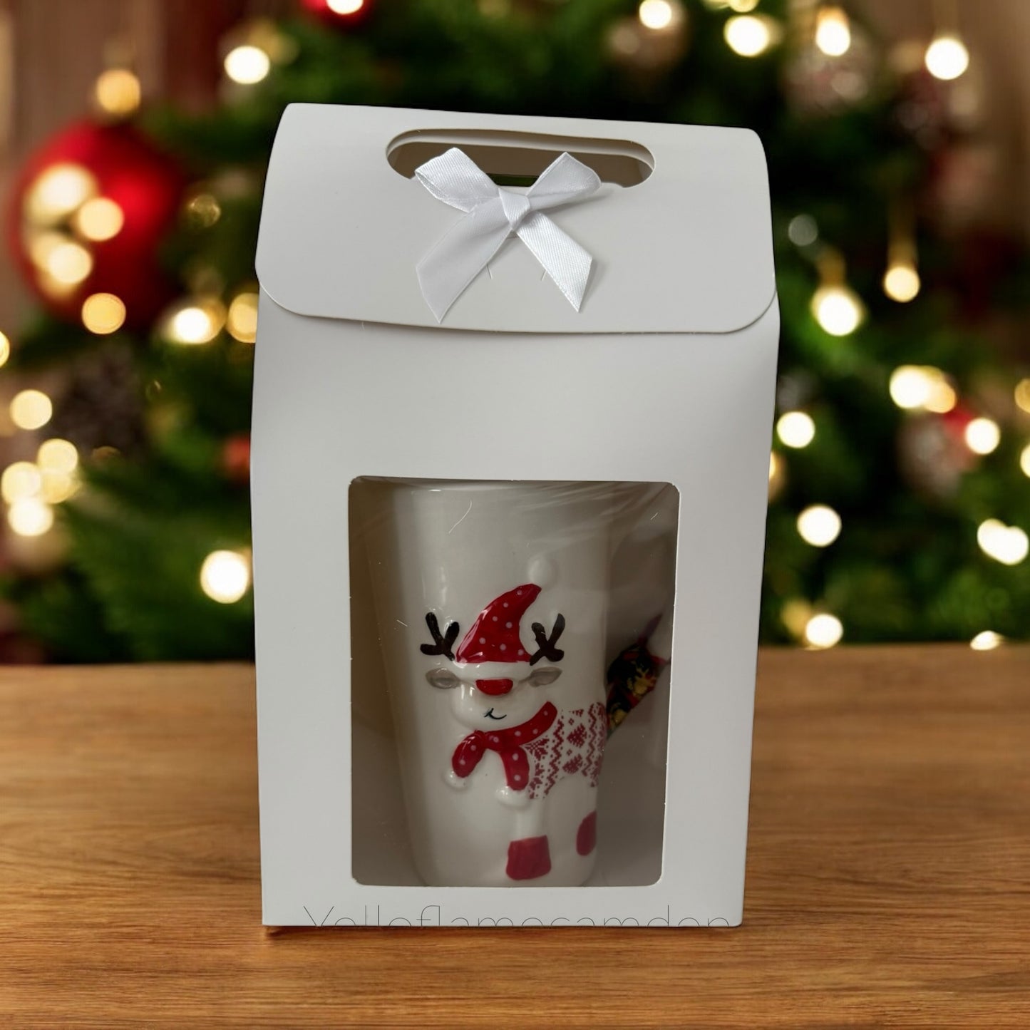 Christmas Reindeer Tall Mug (Ceramic)