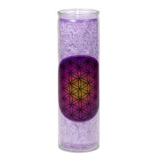 Large Scented Candles, Candles, Pillar candle, Flower of Life, Purple candles, Coloured candles, Gifts