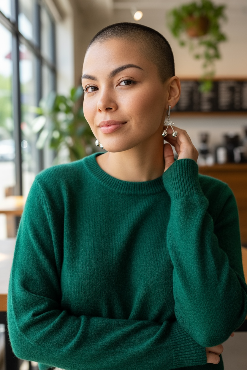 Emerald Zircon Drop Earrings