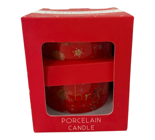 Christmas Porcelain Candle