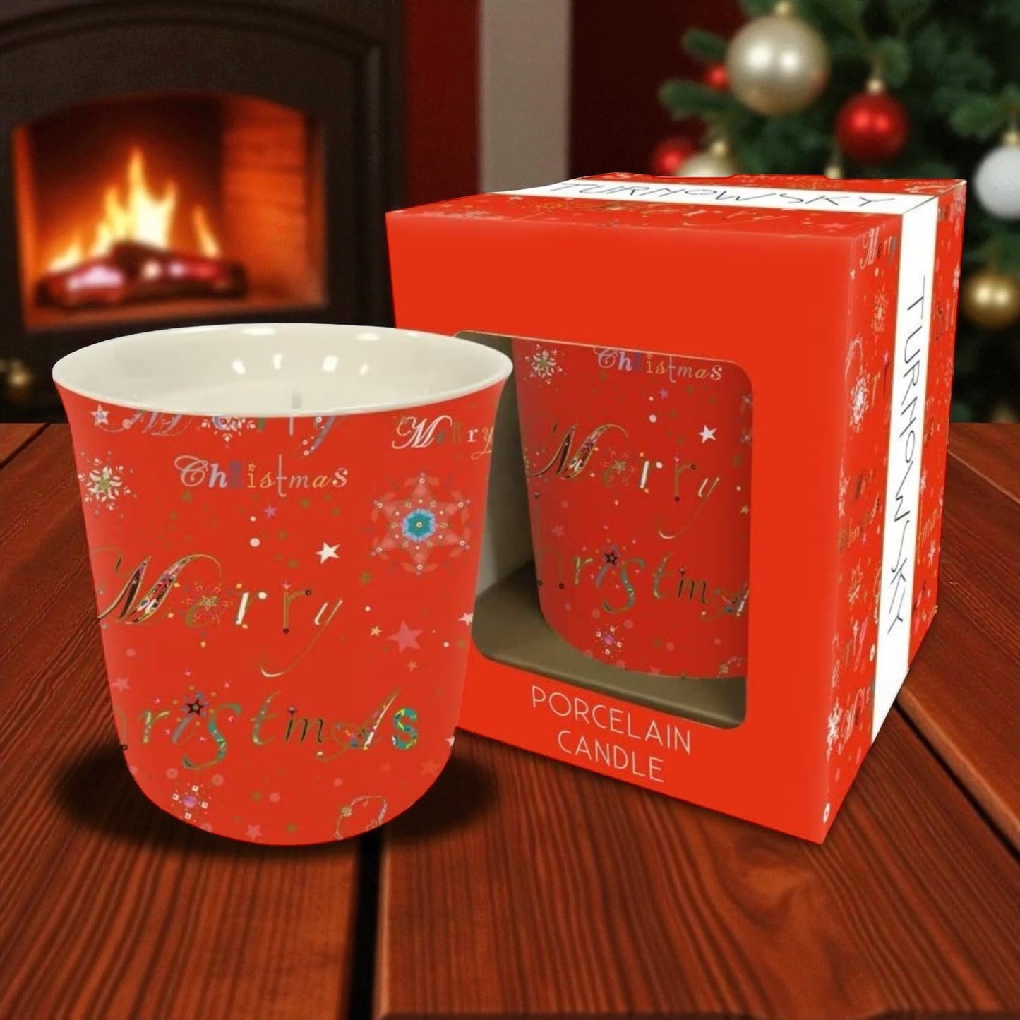 Christmas Porcelain Candle