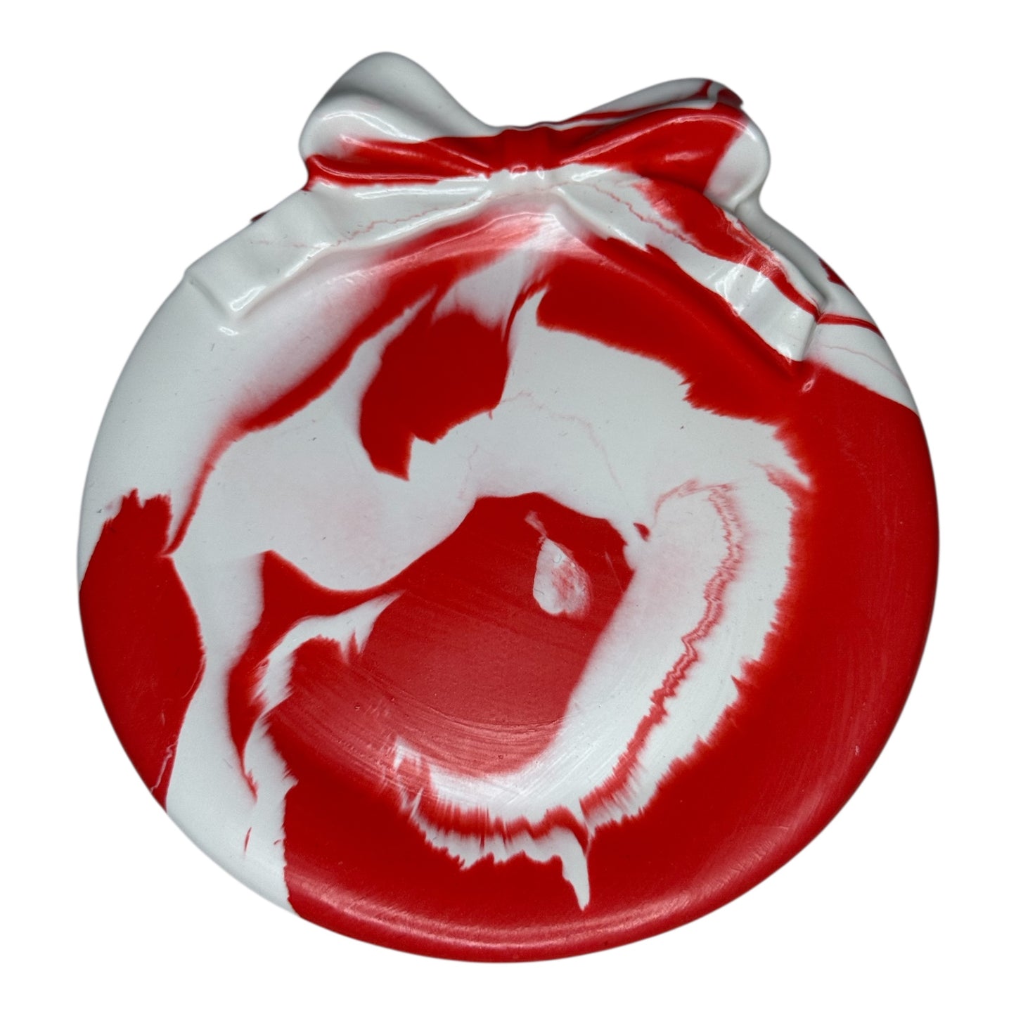 Round Bow Tray – Blush Marble Jesmonite