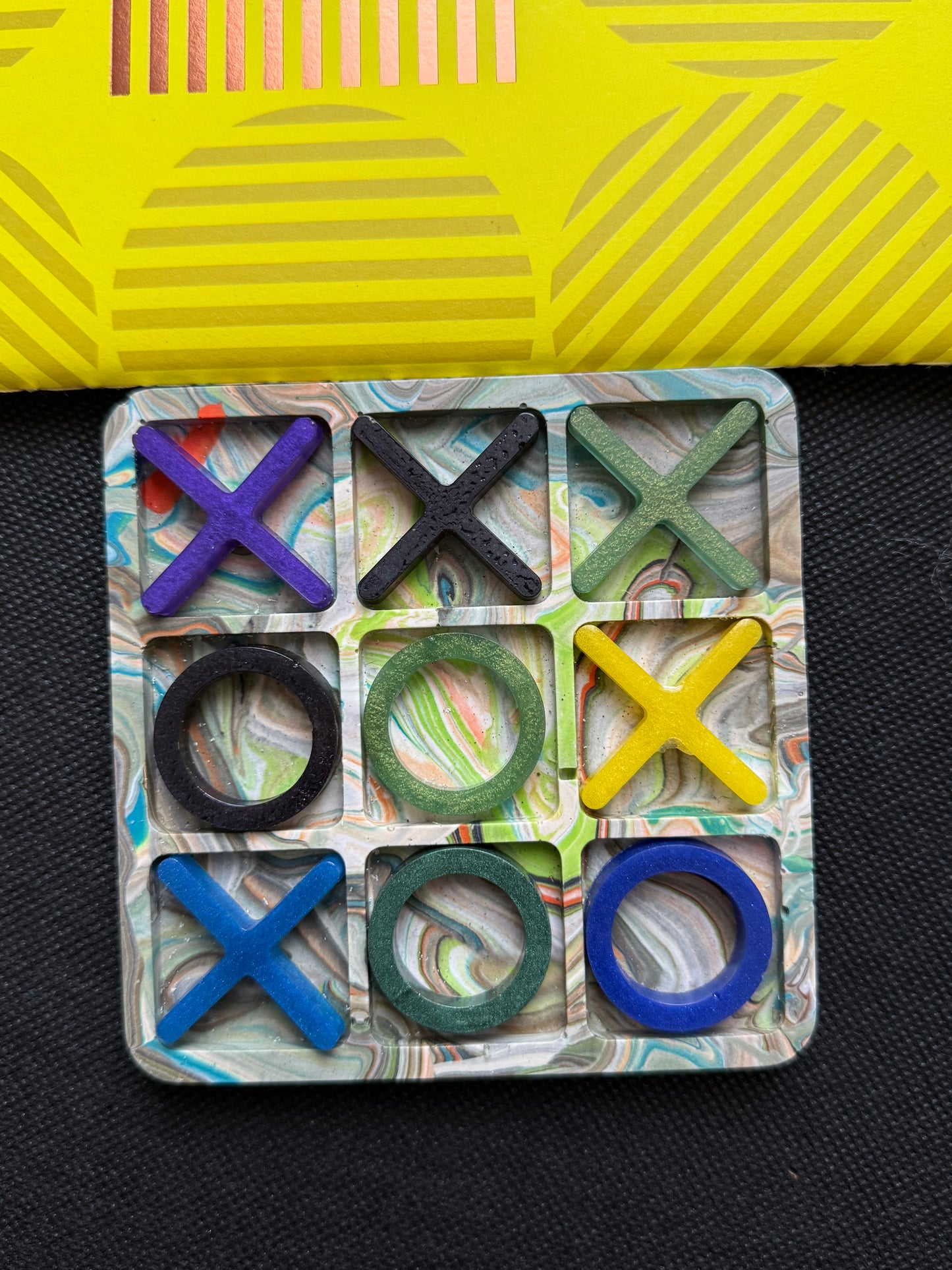 Handmade Resin Tic-Tac-Toe Game | Noughts & Crosses Games