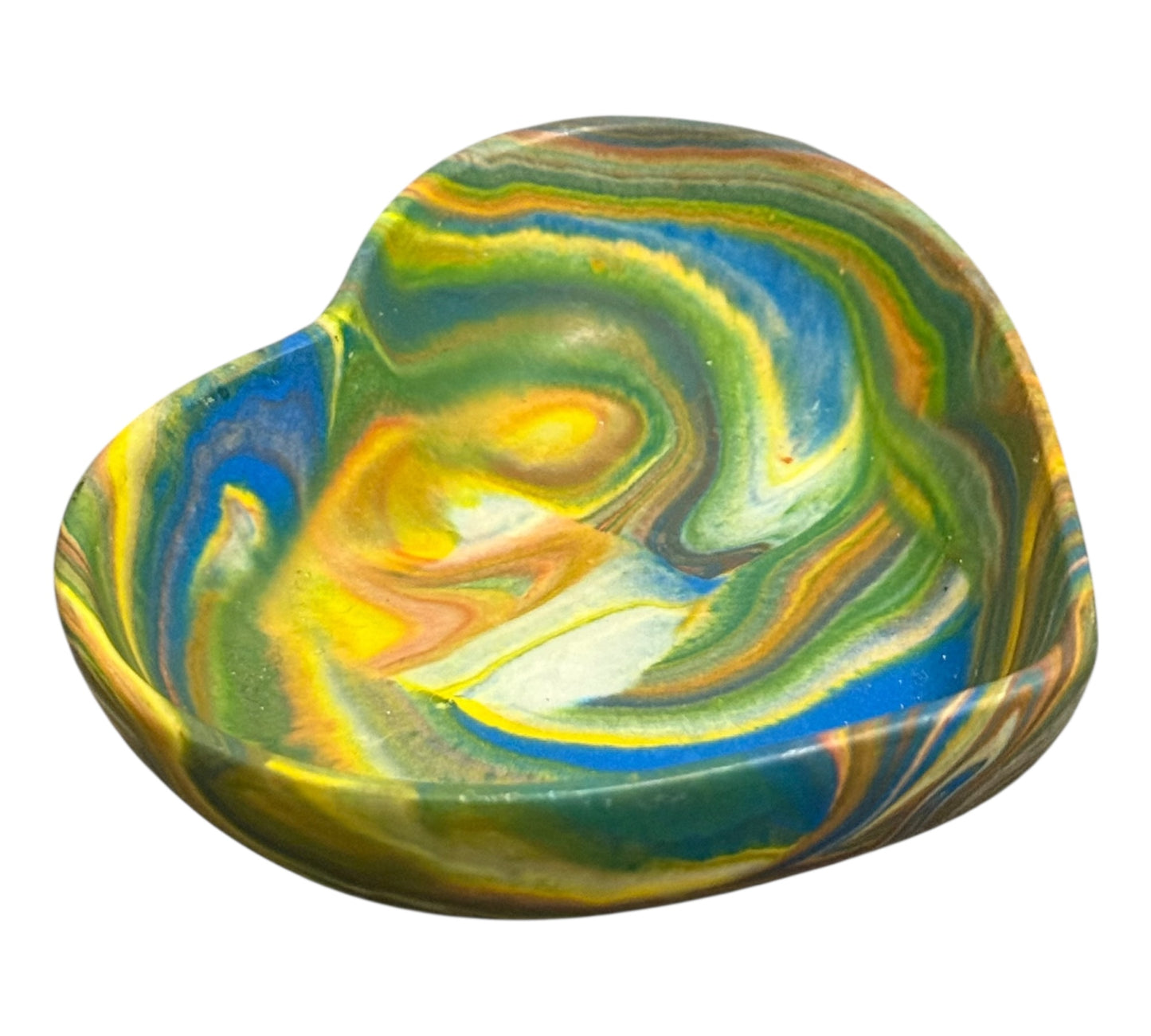 Handmade Jesmonite Heart Trinket Dish – Jewellery Tray / Key Holder