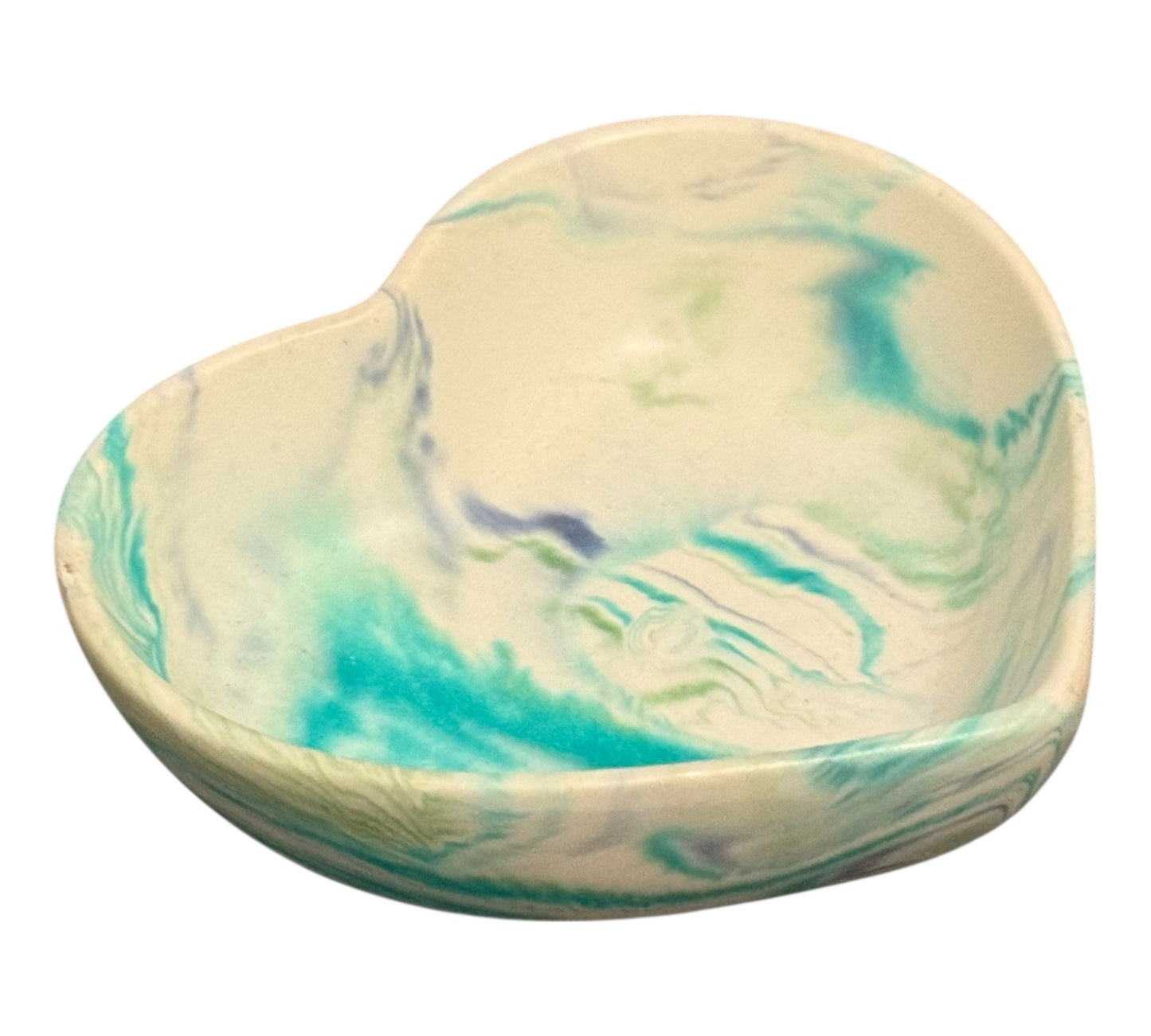 Handmade Jesmonite Heart Trinket Dish – Jewellery Tray / Key Holder