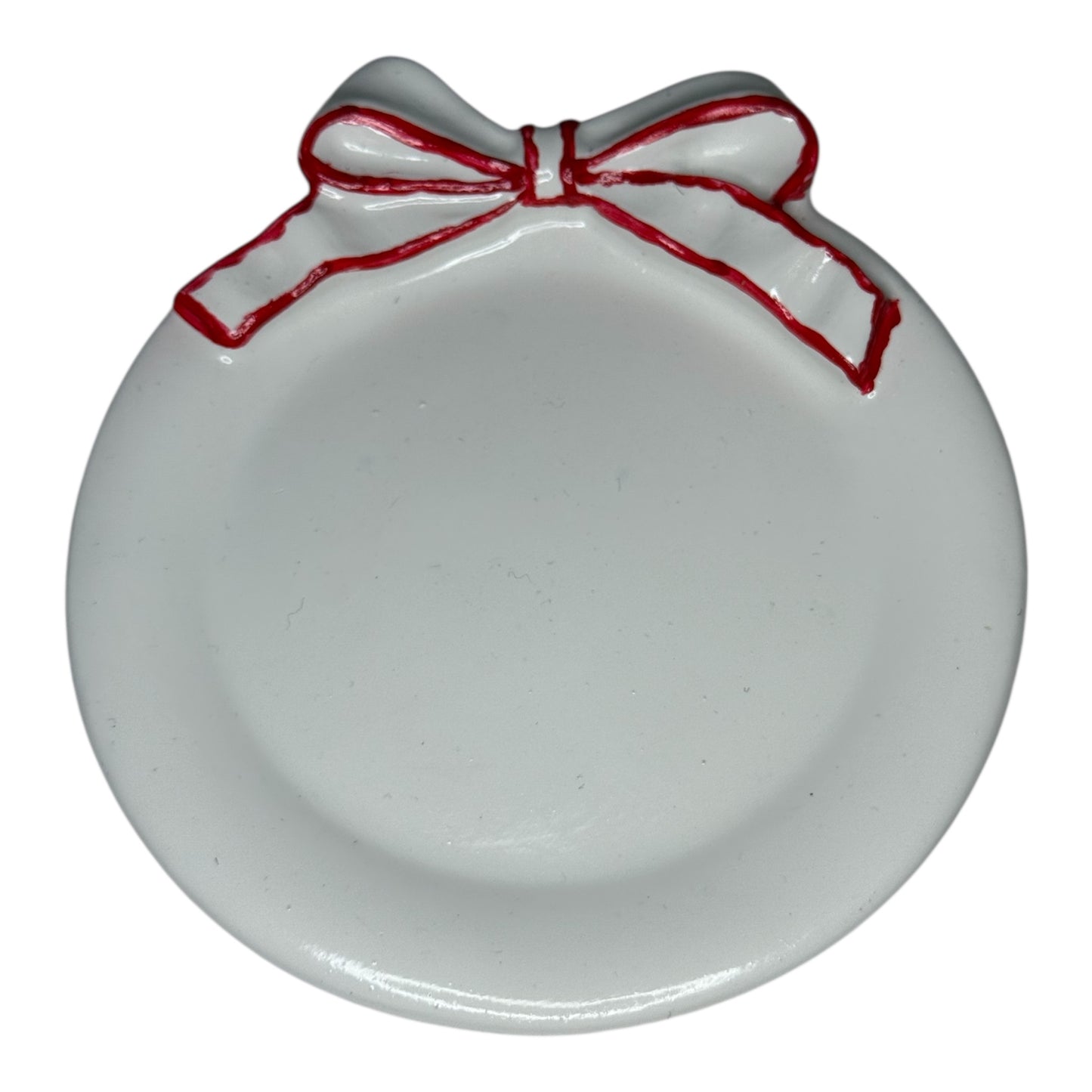 Round Bow Tray – Blush Marble Jesmonite