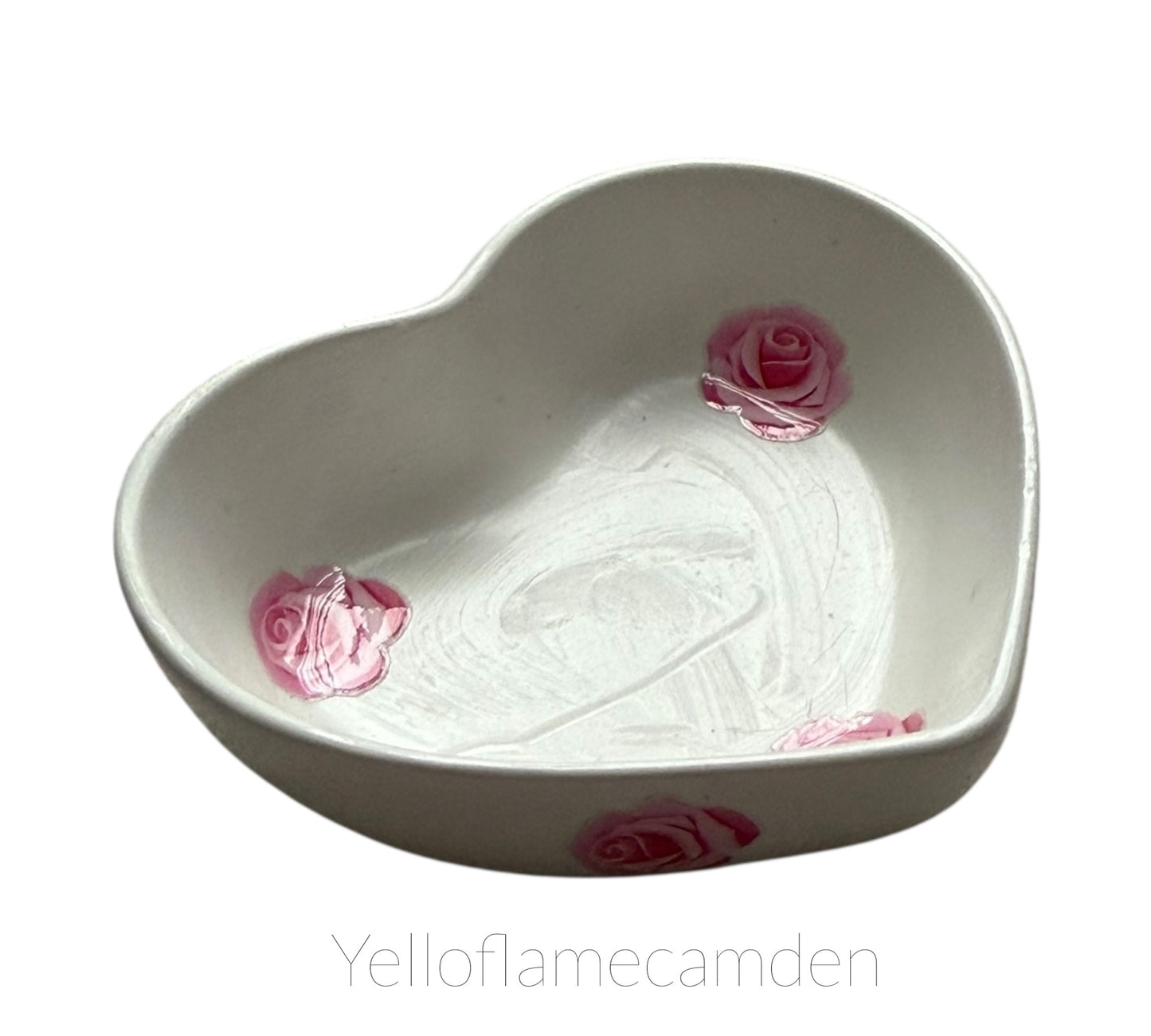 Handmade Jesmonite Heart Trinket Dish – Jewellery Tray / Key Holder