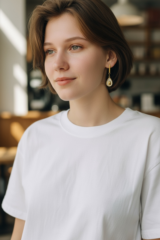 Golden Teardrop Duo Earrings