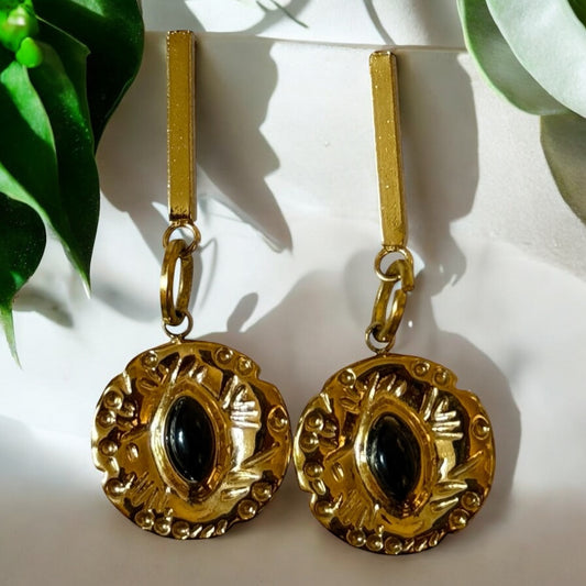 Golden Majesty Drop Earrings