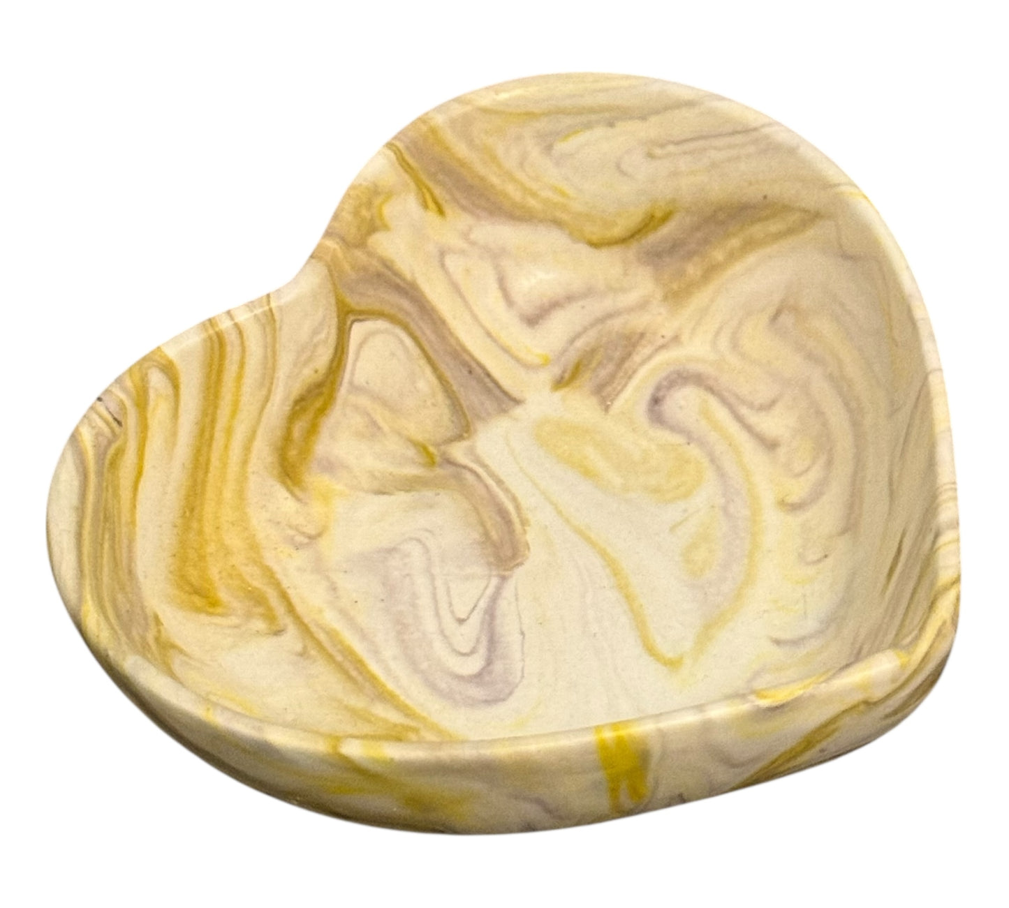 Handmade Jesmonite Heart Trinket Dish – Jewellery Tray / Key Holder