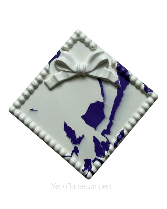 Bow knot Jesmonite Detail Trinket Tray