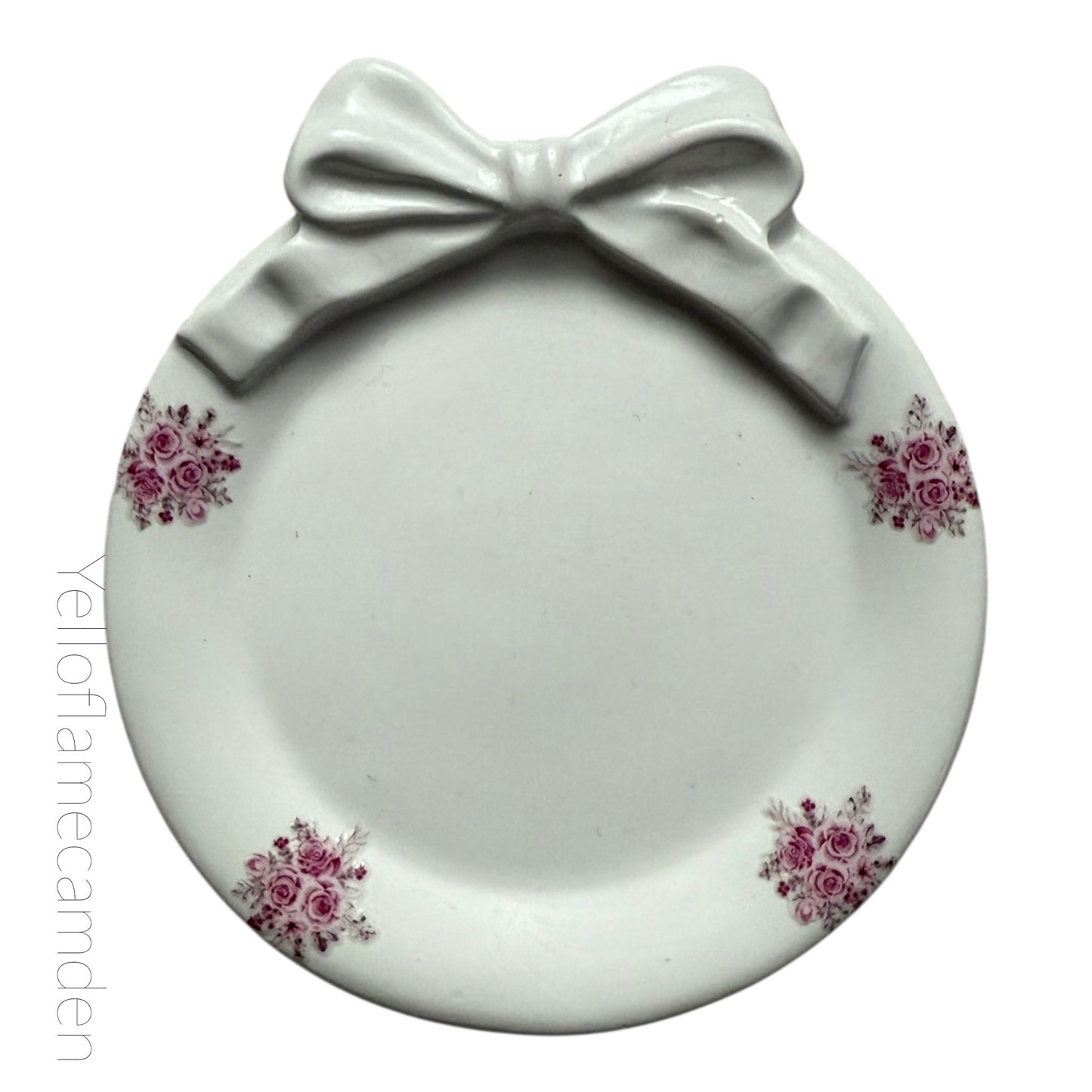 Round Bow Tray – Blush Marble Jesmonite