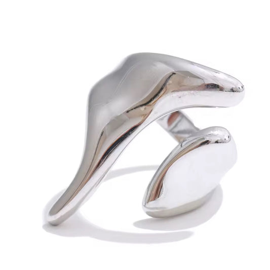 Sculptural Adjustable Ring – Gold & Silver Finishes