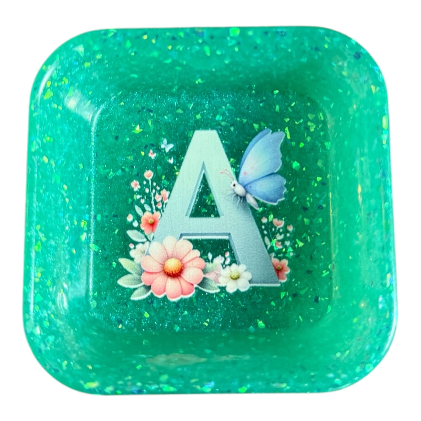 Personalised Butterfly & Floral Trinket Dish