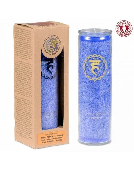 Aromatic Candle, 5th Chakra, Glass Jar, Scented Candles, Pillar Candles