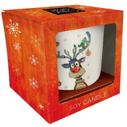 Scented Candle Christmas Theme Rudolph